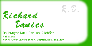 richard danics business card