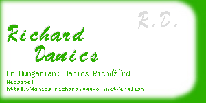 richard danics business card